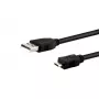 E+P micro-USB 2.0 kabel B 1m CC549 - zwart, 480 Mbps gegevensoverdracht, 2A opladen 933290