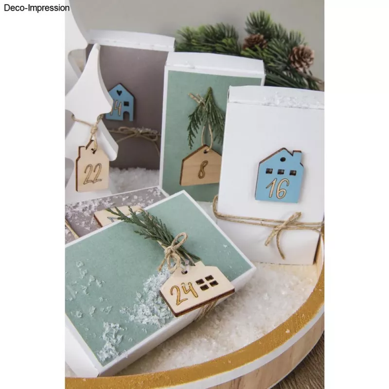 Rayher adventskalender cijfers hout 1-24 naturel (46812505)