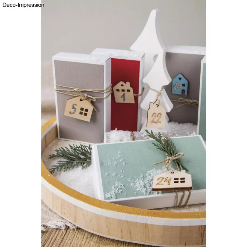 Rayher adventskalender cijfers hout 1-24 naturel (46812505)