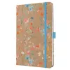 SIGEL Jolie 2027 weekplanner A5 blauw Floral Serenity hardcover met elastiek, penlus, leeslint, binnenvak, 144 pagina's, 80 g/m² papier, afgeronde hoeken, meertalig 7J807