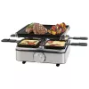 PROFI COOK raclettegrill PC-RG 1301 voor 4 personen met omkeerbare gietijzeren plaat, RVS behuizing 501301