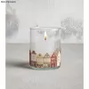 Rayher decoratieve knutselroosters natuurlijk fineerhout Noordse huizen, 4 stuks (46809505)