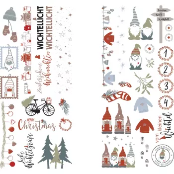 Rayher decoratie transferfolie Nordic Winter veelkleurig 2 vellen (31663000)