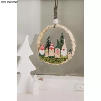 Rayher decoratieartikel naturel houten lat kabouterfamilie, 2 st. (46805505)