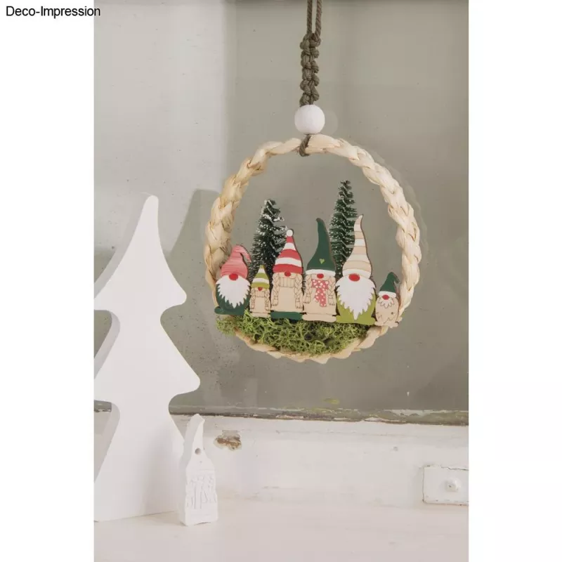 Rayher decoratieartikel naturel houten lat kabouterfamilie, 2 st. (46805505)