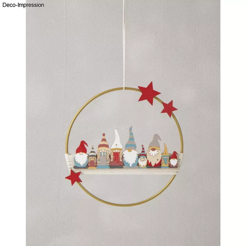 Rayher decoratieartikel naturel houten lat kabouterfamilie, 2 st. (46805505)
