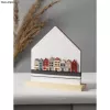 Rayher decoratieve houten lat Noordse huizen, naturel, 2 stuks (46811505)