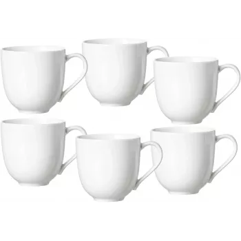 Ritzenhoff & Breker Skagen witte porseleinen koffiekopjes 440 ml 6-delige set 317329