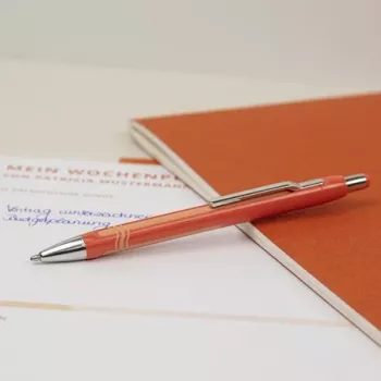 Schneider Epsilon balpen oranje met blauwe inkt 138606