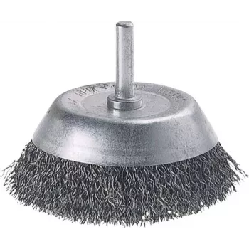 Wolfcraft potborstel met 1/4 inch (6,3 mm) schacht, 50 mm geknoopt staaldraad, 12500 t/min, model 2108000