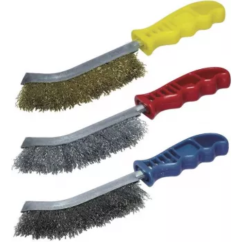 wolfcraft 3-delige handstaalborstelset 2138000