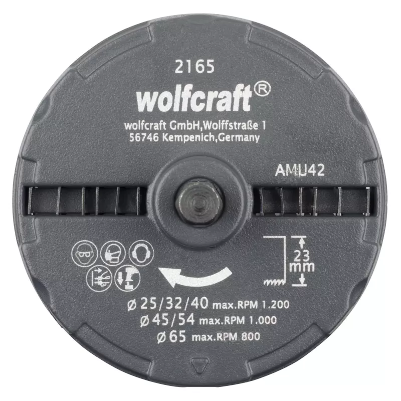 wolfcraft multi-gatenzaag Ø 25-65 mm, 6 zaagbladen, snijdiepte 23 mm (2165000)