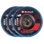 Einhell haakse slijper accessoire 3x 125 mm lamellenschijven gewelfd P60 zirkoniumkorund 4440020