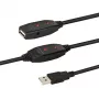 E+P CC508/25 USB 2.0 actieve repeater-kabel, 25 m, USB-A stekker naar USB-A bus, zwart