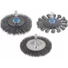 Wolfcraft 75 mm geknoopte stalen draadboorstel met 6,3 mm schacht 2100000