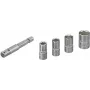 Wolfcraft 2413000 5-delige buitenzeskant dopsleutelset, 1/4 inch aandrijving, chroom-vanadiumstaal