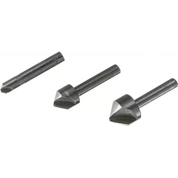 Wolfcraft 2504000 verzinkset, 3-delig, 6/12/16 mm, gereedschapsstaal, cilindrische schacht
