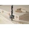 Wolfcraft 2916000 beukenhouten deuvelset 6 mm, 50 geribbelde deuvels + 4 stalen deuvelmarkeerders
