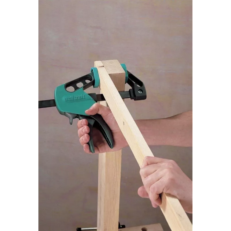 Wolfcraft EHZ Easy 75-150 eenhandsklem 3020000, spanwijdte 0-150 mm, spreidwijdte 75-260 mm, uitlading 75 mm