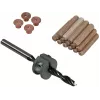 Wolfcraft 8 mm beukenhouten deuvelset met boor, diepteaanslag en markers (50 deuvels, 56 delen) 2917000