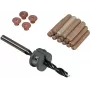 Wolfcraft 8 mm beukenhouten deuvelset met boor, diepteaanslag en markers (50 deuvels, 56 delen) 2917000
