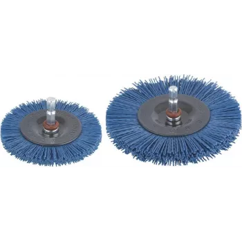 Wolfcraft nylon schijfborstel, schacht Ø 1/4 inch (6,3 mm), 75 mm, P80 2726000