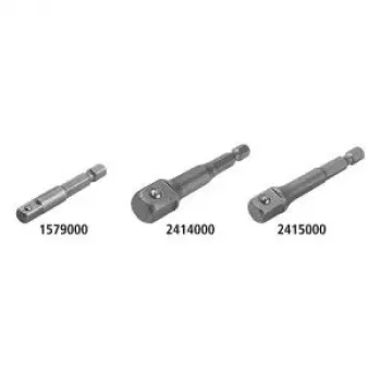 Wolfcraft 2415000 dopsleuteladapter 1/4 inch aandrijving naar 3/8 inch aandrijving, 65 mm