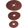 Wolfcraft 2476000 Schuurpapier voor schuurschijf, ongeperforeerd, korrel 24/40/60/100, 115 mm, 1 set