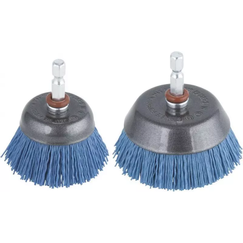 Wolfcraft nylon komstaalborstel, 1/4 inch (6,3 mm) schacht, 50 mm diameter, 4500 t/min 2729000