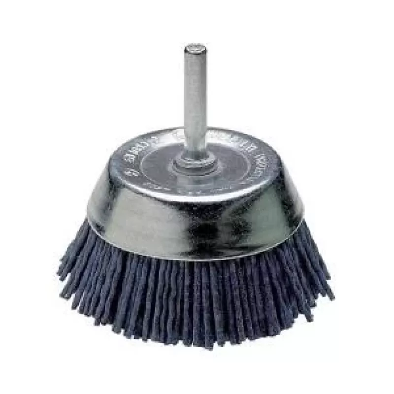 Wolfcraft nylon komstaalborstel, 1/4 inch (6,3 mm) schacht, 50 mm diameter, 4500 t/min 2729000