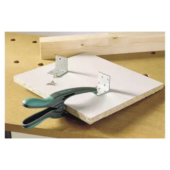 Wolfcraft MT 70 veerklem met spits toelopende bekken, 70 mm spanwijdte, glasvezelversterkt polyamide, zwart/rood 3633000