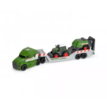 Dickie Toys Fendt Micro Farm Truck 1:64 schaal model met aanhanger - groen 203735006