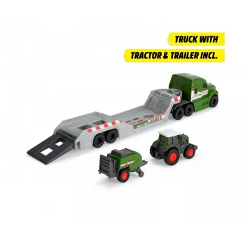 Dickie Toys Fendt Micro Farm Truck 1:64 schaal model met aanhanger - groen 203735006