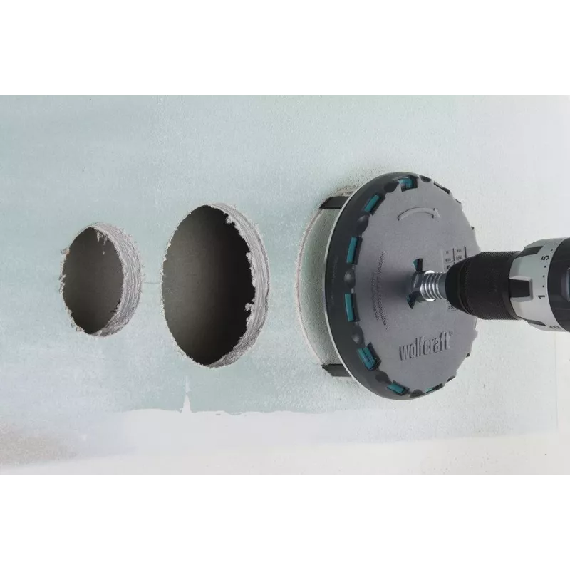 wolfcraft verstelbare gatenzaag 45-130 mm met HSS-zaagbladen en centreerboor 5978000