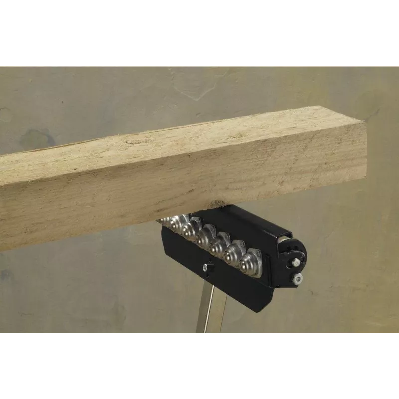 Wolfcraft 6102300 opvouwbare rolsteun, in hoogte verstelbaar 630-940 mm, 50 kg draagvermogen