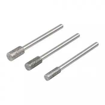 Wolfcraft 5987000 diamantslijpstift-set, cilindrisch, 3-delig