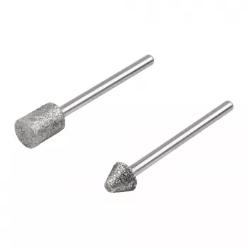 Wolfcraft 5989000 diamantslijpstift-set, cilindrisch & spitskegelvormig, 2-delig