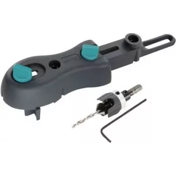 Wolfcraft 6960000 terrasboor-set | 6-delige HSS-verzink- & pilootboor-set voor hout, WPC, BPC