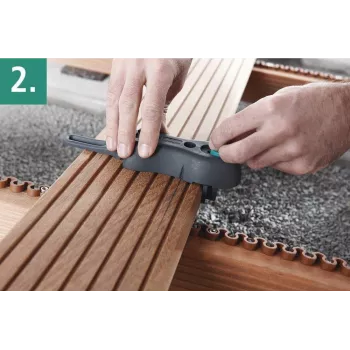 Wolfcraft 6960000 terrasboor-set | 6-delige HSS-verzink- & pilootboor-set voor hout, WPC, BPC
