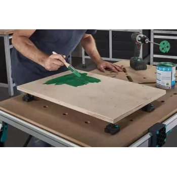 wolfcraft 6166000 spanbekken voor Master werkbanken, 2-set, zwart kunststof