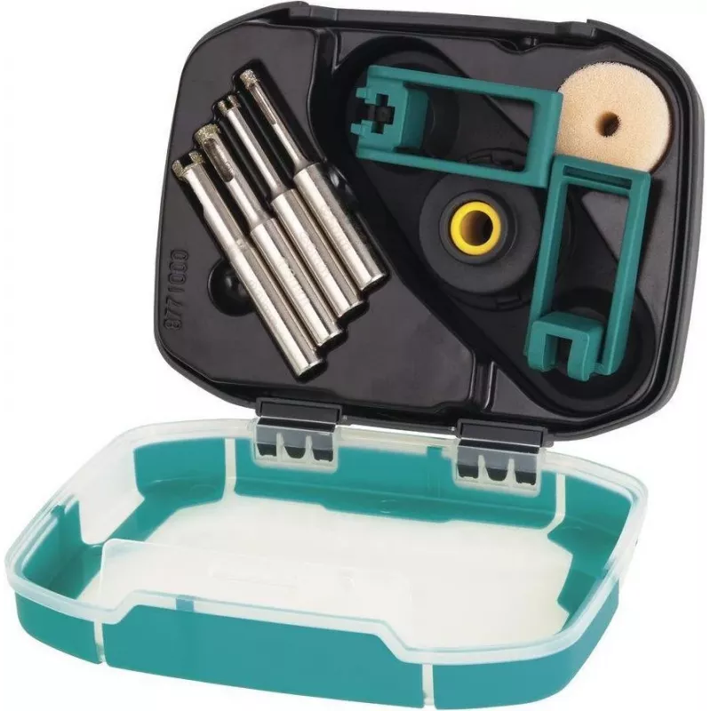 Wolfcraft 8771000 Tegelboorset, 4-delig, cilindrische schacht