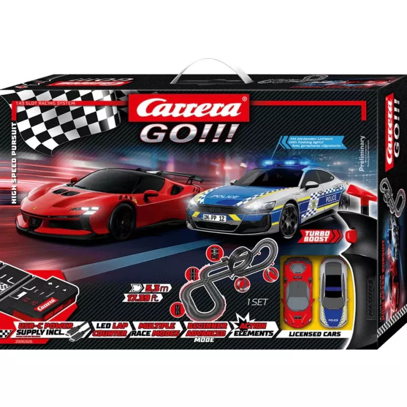 Carrera GO!!! High Speed Pursuit elektrische slotcar-raceset