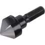 Wolfcraft 2584000 verzinkboor-set 3-delig 12/16/19 mm gereedschapsstaal 1/4 inch zeskantschacht
