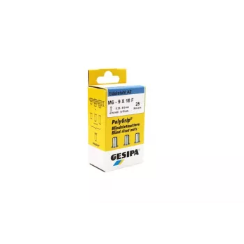GESIPA PolyGrip® blindklinkmoer M6 rvs A2, 9x18mm, 25 stuks 1464838