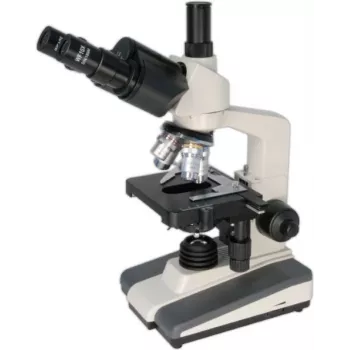 BRESSER trinoculaire doorlichtmicroscoop, 40x-1000x vergroting, LED-verlichting, mechanische kruistafel, 5723100