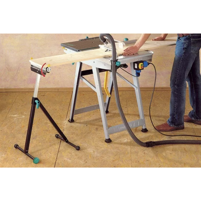 Wolfcraft 6119973 in hoogte verstelbare, opklapbare rolsteun 60 kg