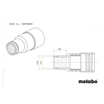 Metabo 630798000 verbindingsmof standaard Ø28/35 mm