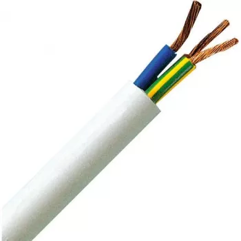 HEINRICH KOPP H05VV5-F 3G1,5 mm² witte flexibele oliebestendige PVC-stroomkabel 25m 151825002