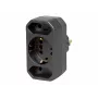 Kopp DUOversal Schuko-adapterstekker, 2 stopcontacten, 16 A, 250 V, zwart 179605004