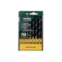 Metabo 627202000 hout-spiraalborenset, 8-delig, 3-10 mm, HSS, centerpunt, kunststofcassette